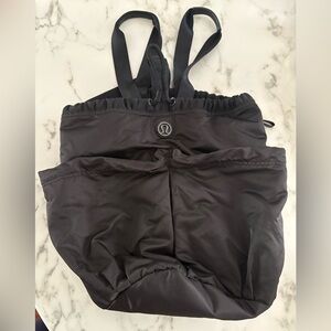 Lululemon athletic drawstring black nylon bag